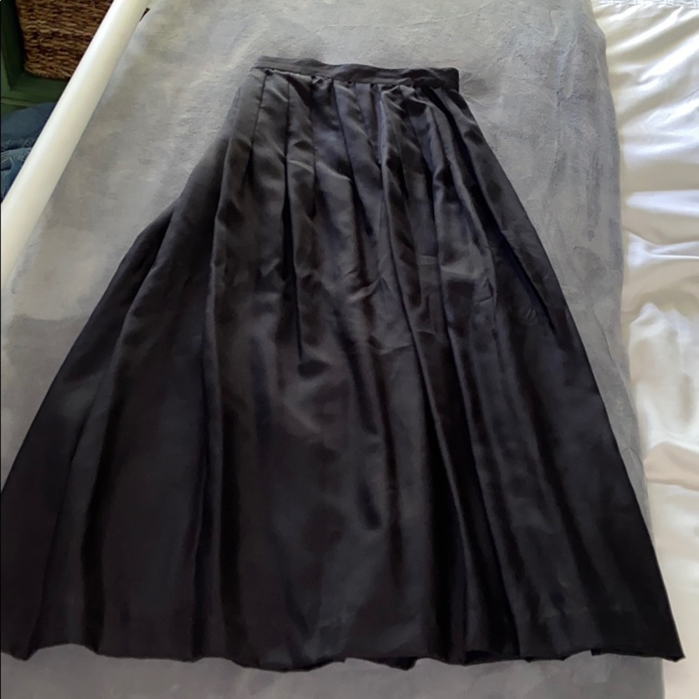 black silk skirt